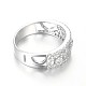 925 anelli di barretta di fascia cubica di zirconia dell'argento sterlina RJEW-I044-08-3
