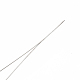 鉄の大きな目ビーズ針  シードビーズ針  ジュエリー作りのための  プラチナ  113x0.4mm TOOL-N006-01-4