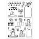 GLOBLELAND Binder Clips Clear Stamps Stationery Paper Clips Silicone Clear Stamp Seals for Cards Making DIY Scrapbooking Photo Journal Album Decoration DIY-WH0167-56-877-8