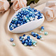 Cheriswelry 12 rangs 12 rangs de perles rondes en verre nacré peint style cuisson HY-CW0001-02-5
