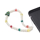 Cinturini mobili con perline di perle di vetro natalizie HJEW-TA00008-4