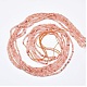 Natürliche rosa Aventurin Perlen Stränge G-J002-12-2