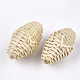 Handmade Reed Cane/Rattan Woven Beads WOVE-T006-078-2