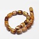 Barrel Natural Striped Agate/Banded Agate Bead Strands G-M257-20x15mm-14-2