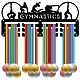 Espositore da parete con porta medaglie in ferro a tema sportivo ODIS-WH0055-018-1