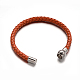 Leather Cord Braided Bracelet Making BJEW-E273-03D-2