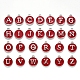 Lettre initiale a ~ z breloques en émail de l'alphabet ENAM-YW0002-01-08P-1