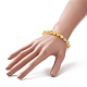 Bracelet extensible en perles d'agate naturelle teintée BJEW-JB09179-04-3