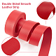 GORGECRAFT 118 Inch Double Sided Leather Strip Strap 1.18 Inch Wide Smooth Leather Belt Wrap Flat Cord for DIY Crafts Projects Clothing Making Bag Handles Belts (Red) DIY-GF0004-62B-4