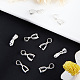 Beebeecraft 10Pcs/Box Pendant Pinch Bails 925 Sterling Silver Ice Pick Pinch Bails Pendant Connector for Necklace Jewelry DIY Craft Making STER-BBC0001-29B-4