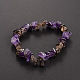 Bracelets extensible avec perles en pierre précieuse X-BJEW-JB01824-05-1