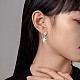 Natural Pearl with White Shell Dolphin Dangle Stud Earring JE1004A-7