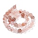 Brins de perles de quartz hématoïde rouge naturel/quartz ferrugineux G-E571-03B-2