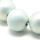 Perles acryliques opaques peintes à la bombe ACRP-Q024-14mm-G01-2
