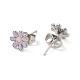Mixed Color Bling Enamel Daisy Flower Stud Earrings EJEW-B009-18P-3