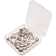 BENECREAT 60 Count Platinum Colors Clutch Pin Backs with Tie Tacks Blank Pins Kit KK-BC0005-03P-2