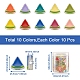 Craftdady 100pcs 10 Farben transparente Emaille Acrylperlen TACR-CD0001-10-3