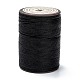 ラウンドワックスポリエステル糸ストリング  マイクロマクラメコード  ツイストコード  革縫い用  ブラック  0.55mm  約131.23ヤード（120m）/ロール YC-D004-02C-000A-1