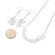 Ensemble de bijoux en perles de cristal de quartz naturel SJEW-JS01231-05-8