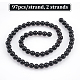 Gomakerer 2 rangs de perles d'onyx noir naturel G-GO0001-15B-3