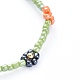 Bracelets de cheville perles de verre AJEW-AN00286-03-2