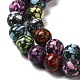 Brins de perles teintes en pierres précieuses synthétiques G-P507-03B-06-4