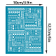 Olycraft 4x5-дюймовые геометрические трафареты из глины с племенным узором DIY-WH0341-223-2