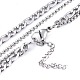 304 Stainless Steel Double Layer Necklaces NJEW-M181-15P-4