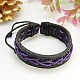 Valentines Day Gift Ideas for Men Leather Cord Bracelets BJEW-G192-M-2