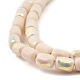 Frosted Imitation Jade Glass Beads Strands GLAA-P058-07B-12-3