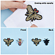 HOBBIESAY 7 Styles Bee Beaded Patches Resin and Rhinestone Garments Appliques Embroidery Sewing Decoratives Patches Insect Patches Accessories for Fabric Cloth Dress DIY Crafting PATC-HY0001-01-5