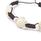 3 pièces 3 bracelets de perles tressées de tortue turquoise synthétique teints en couleur pour les enfants BJEW-JB09407-3