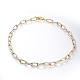 Браслеты и ожерелья-цепочки с текстурированной алюминиевой скрепкой SJEW-JS01094-01-7