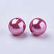 Perles rondes en acrylique rose vif X-PACR-22D-55-2