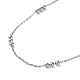 304 Stainless Steel Round Beaded Link Chain Necklaces for Women NJEW-D058-02P-2