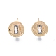 Brass Clear Cubic Zirconia Stud Earring Findings KK-G432-22G-1