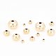 BENECREAT 210Pcs Brass Beads 7 Size Spacer Beads 18k Gold Plated Round Bead for DIY bracelet necklace Craft Making KK-BC0002-41-NF-4