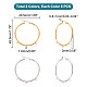 Unicraftale 12 pz 2 colori 304 orecchini a cerchio in acciaio inossidabile risultati 12 calibro orecchini a cerchio grandi fai da te ipoallergenico orecchini a cerchio con 3 anelli per le donne orecchino fai da te creazione di gioielli STAS-UN0044-77-3