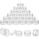Benecreat 30 Packung 10 ml leeres klares Plastikperlen-Vorratsgefäßglas mit abgerundeten Schraubdeckeln für Perlen CON-BC0004-06-37.5x20-1