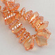 Plated Faceted Leaf Glass Beads EGLA-S100-01-2