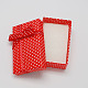 Cajas de collar de cartón con moño y esponja en el interior CBOX-R012-3-2