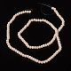 1 Strang undurchsichtige feste peachpuff-Farbe facettierte Kristallglas-Rondell-Perlenstränge X-EGLA-F050A-08-3