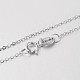 Rhodium Plated 925 Sterling Silver Cable Chain Necklaces NJEW-N0048-52-16-1