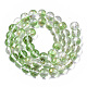 Chapelets de perles en verre peinte par pulvérisation transparent GLAA-N035-03C-B02-2