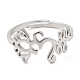 304 anillo ajustable de yoga e infinito de acero inoxidable para mujer RJEW-M149-19P-1