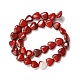 Rosso naturale perline di diaspro fili G-B022-01-2