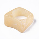樹脂フィンガー指輪  天然石風  小麦  usサイズ6 3/4(17.1mm) RJEW-N033-010-B02-3