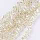 Chapelets de perles en verre électroplaqué EGLA-J145-4mm-PL05-1