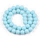 Opaque Solid Color Glass Beads Strands GLAA-T032-P10mm-10-2