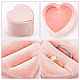 Heart Velvet Covered Cardboard Couple Rings Storage Box CON-WH0087-81B-3